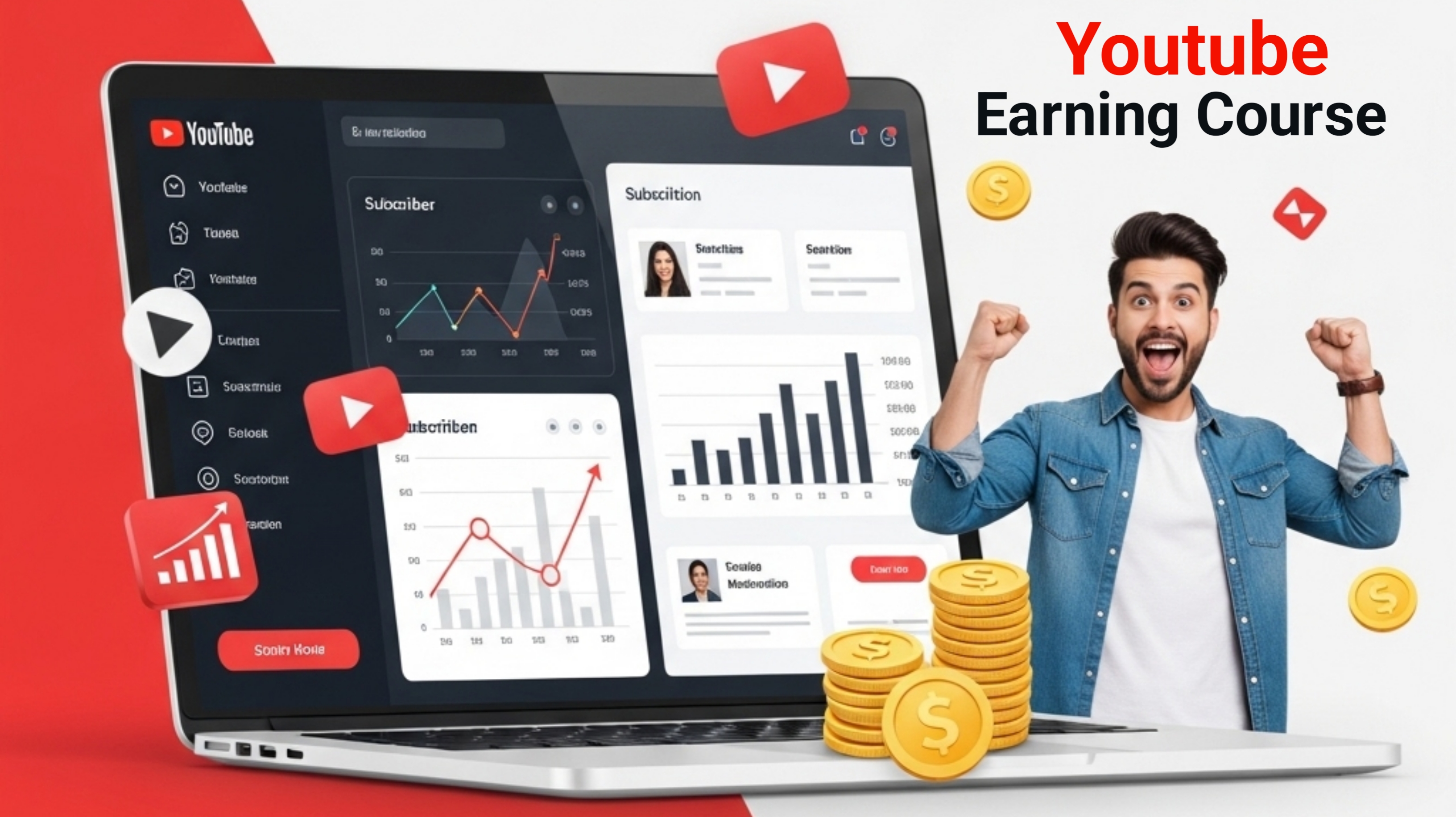 YouTube earning mastry course - 2x income gorwth