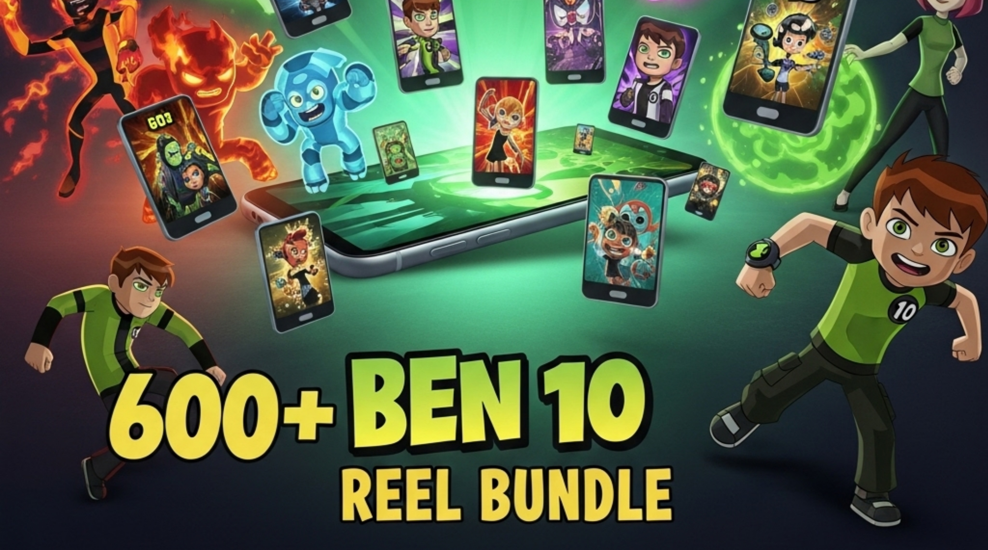 600+ Ben 10 Viral Reel Bundle - use your content