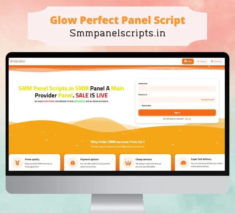 SMM Panel Script| Glow Perfect Panel Script